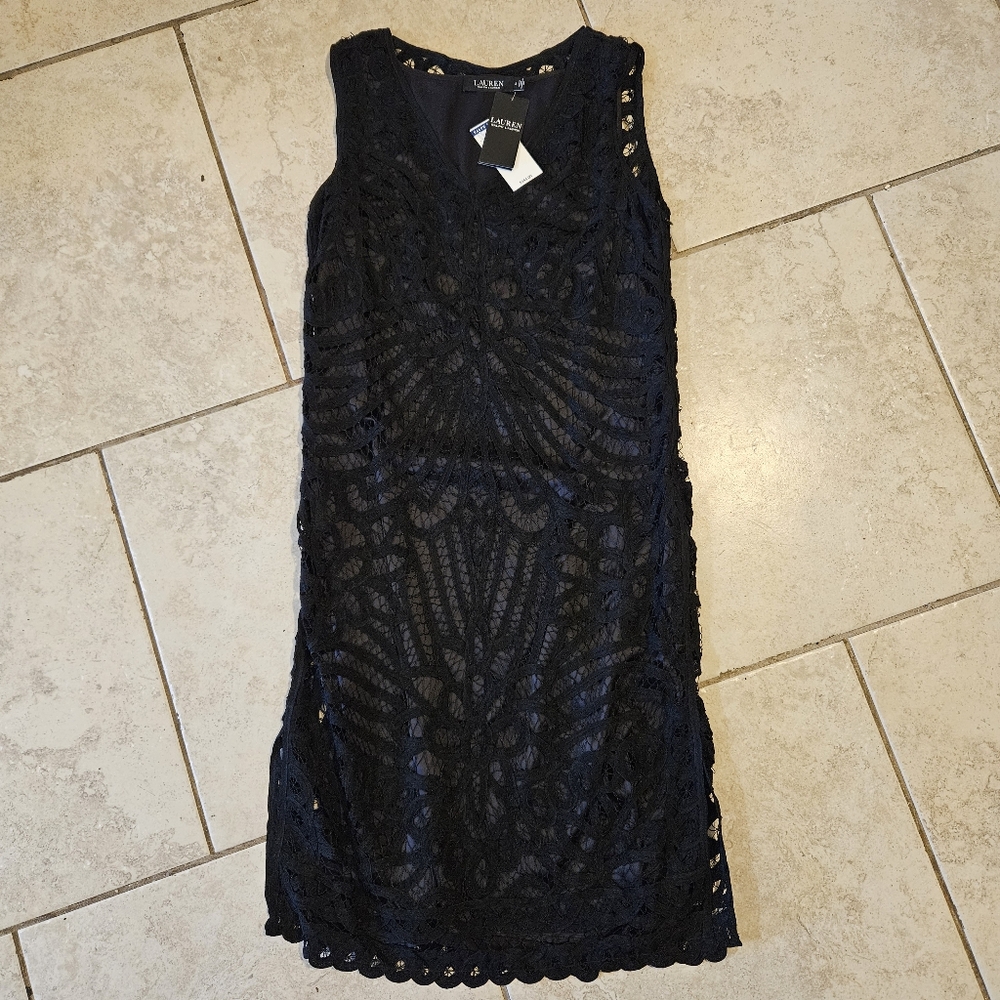 Ralph Lauren Black Lace Dress